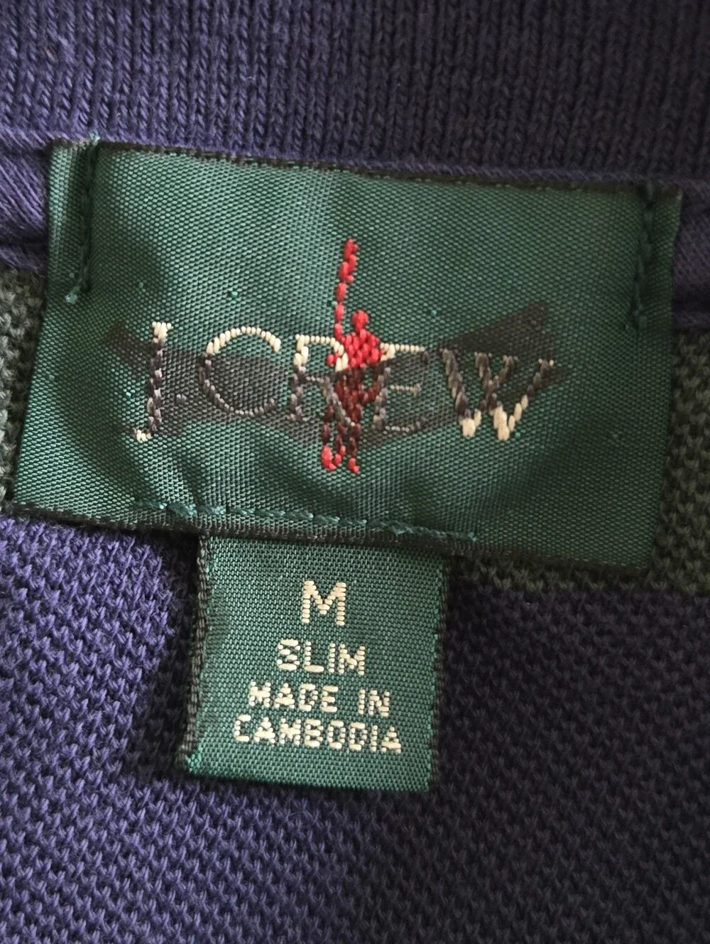 J. CREW Mens Slim Saltwash Pique Polo Shirt  Size Medium Nwot